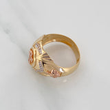 Anillo Cruz 8.35 g / T11 1/2 Tres Oros 18K