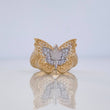 Anillo Mariposa 3 g / T6 1/4 Dos Oros Amarillo Blanco 18K