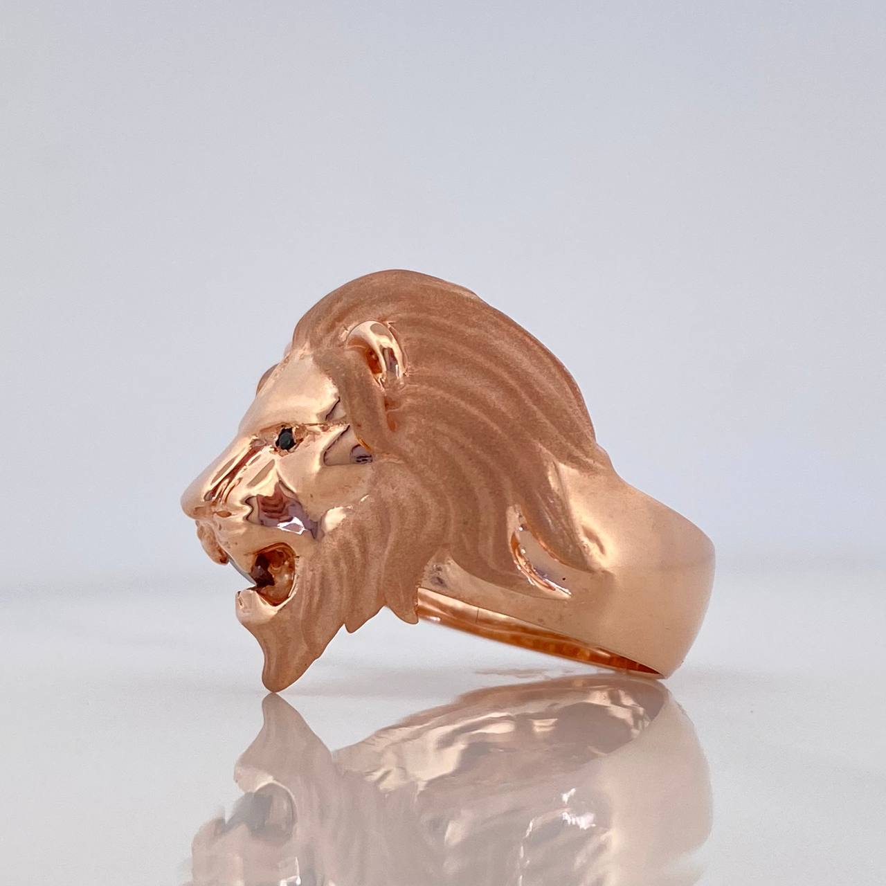 Anillo Rostro León 7.3 g / T10 1/2 Oro Rosa 18K