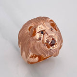Anillo Rostro León 7.3 g / T10 1/2 Oro Rosa 18K