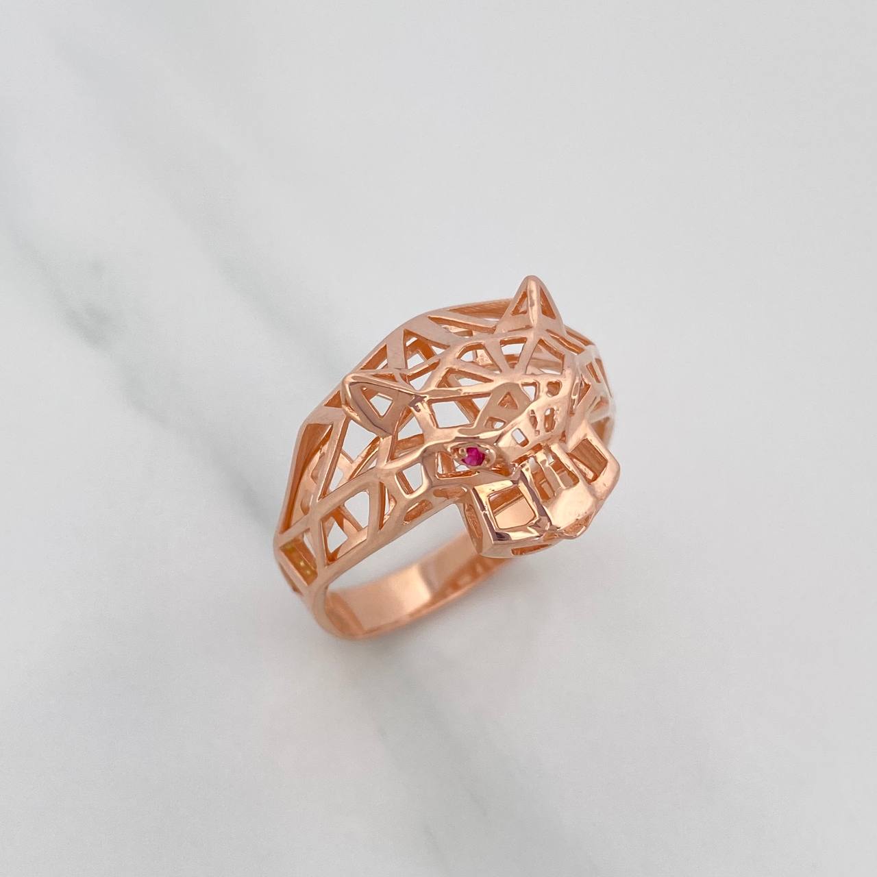Anillo Pantera 4 g / T10 Oro Rosa 18K