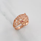 Anillo Pantera 4 g / T10 Oro Rosa 18K