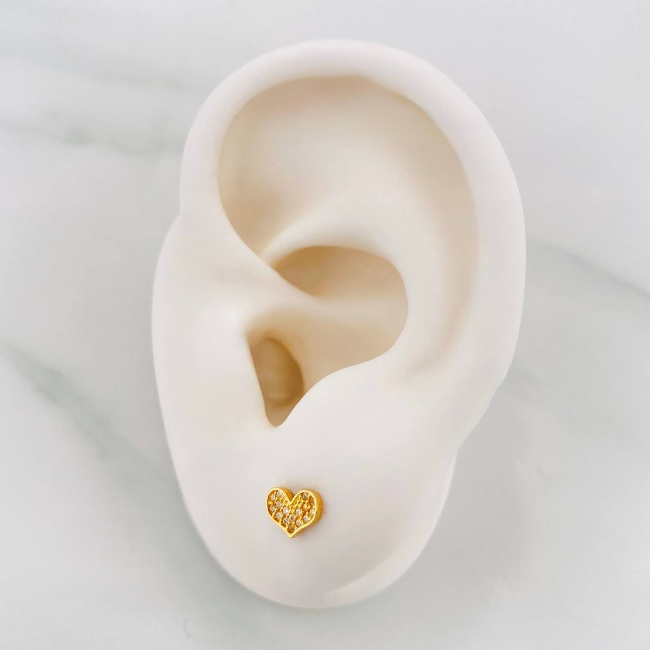 Topos Corazon 0.7g / 7mm Oro Amarillo 18K
