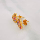 Topos Corazon Tupido 2.15g / 10.47mm Oro Amarillo 18K