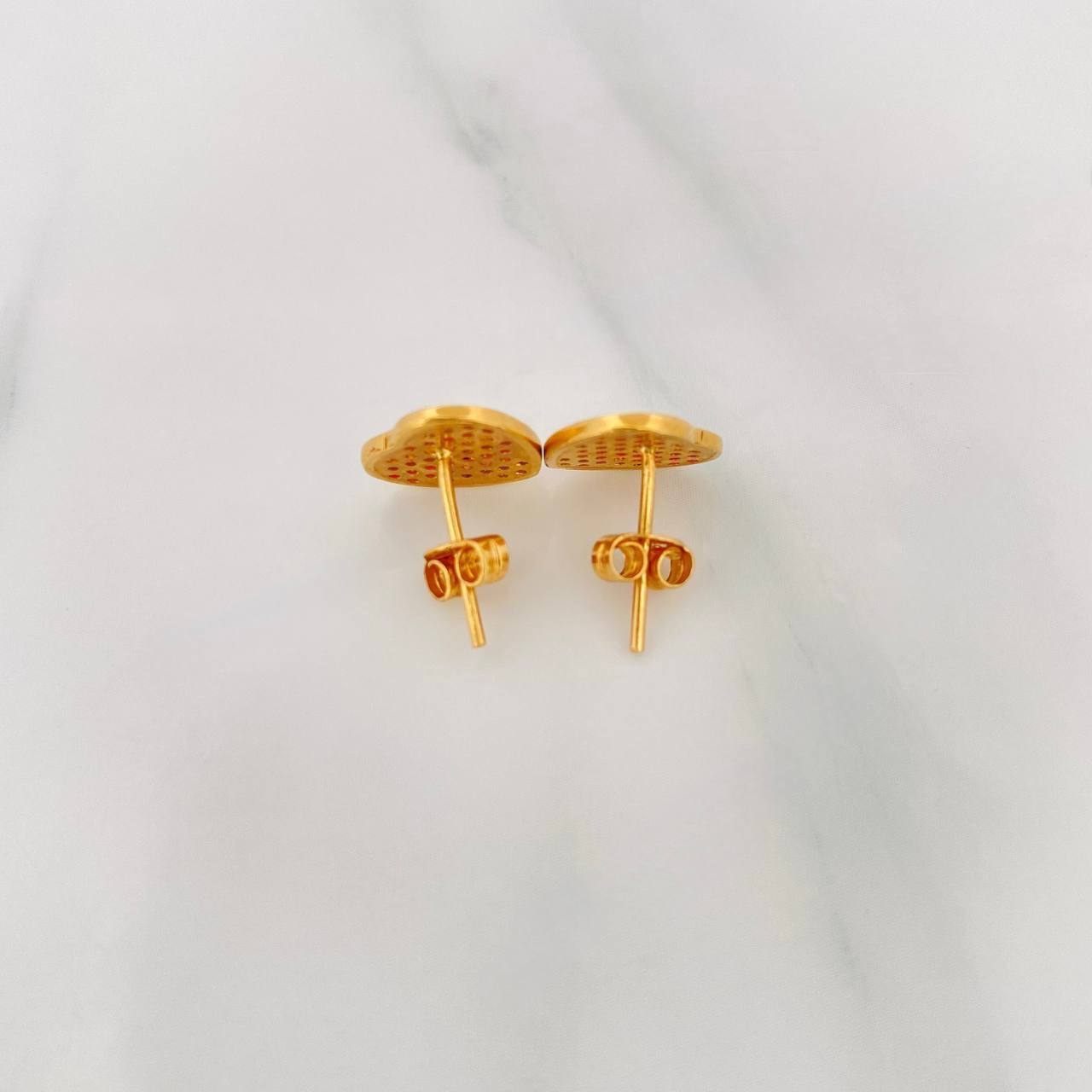 Topos Corazon Tupido 2.15g / 10.47mm Oro Amarillo 18K