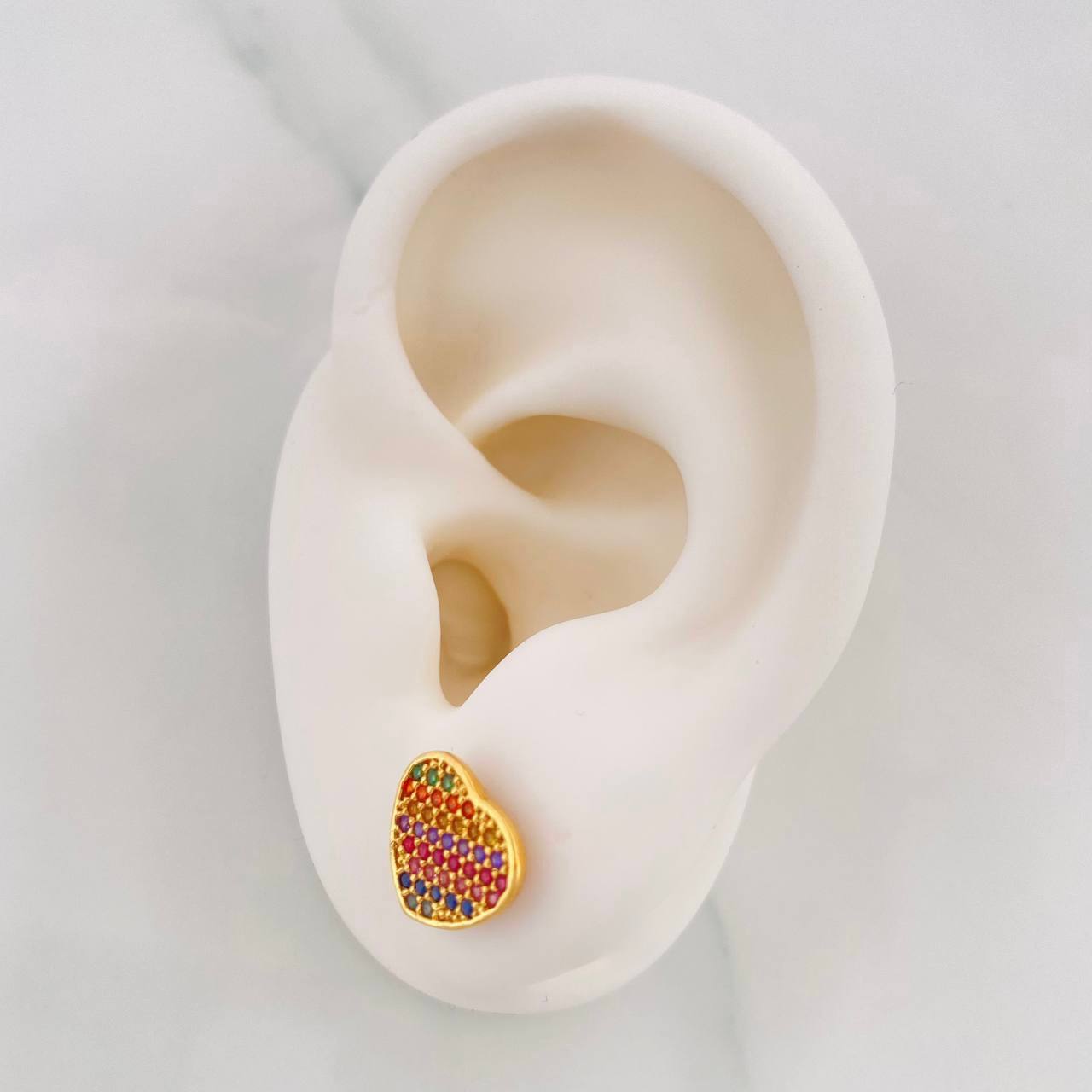 Topos Corazon Tupido 2.15g / 10.47mm Oro Amarillo 18K