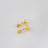 Topos Bolas Doradas 0.75g / 3.3mm Oro Amarillo 18K