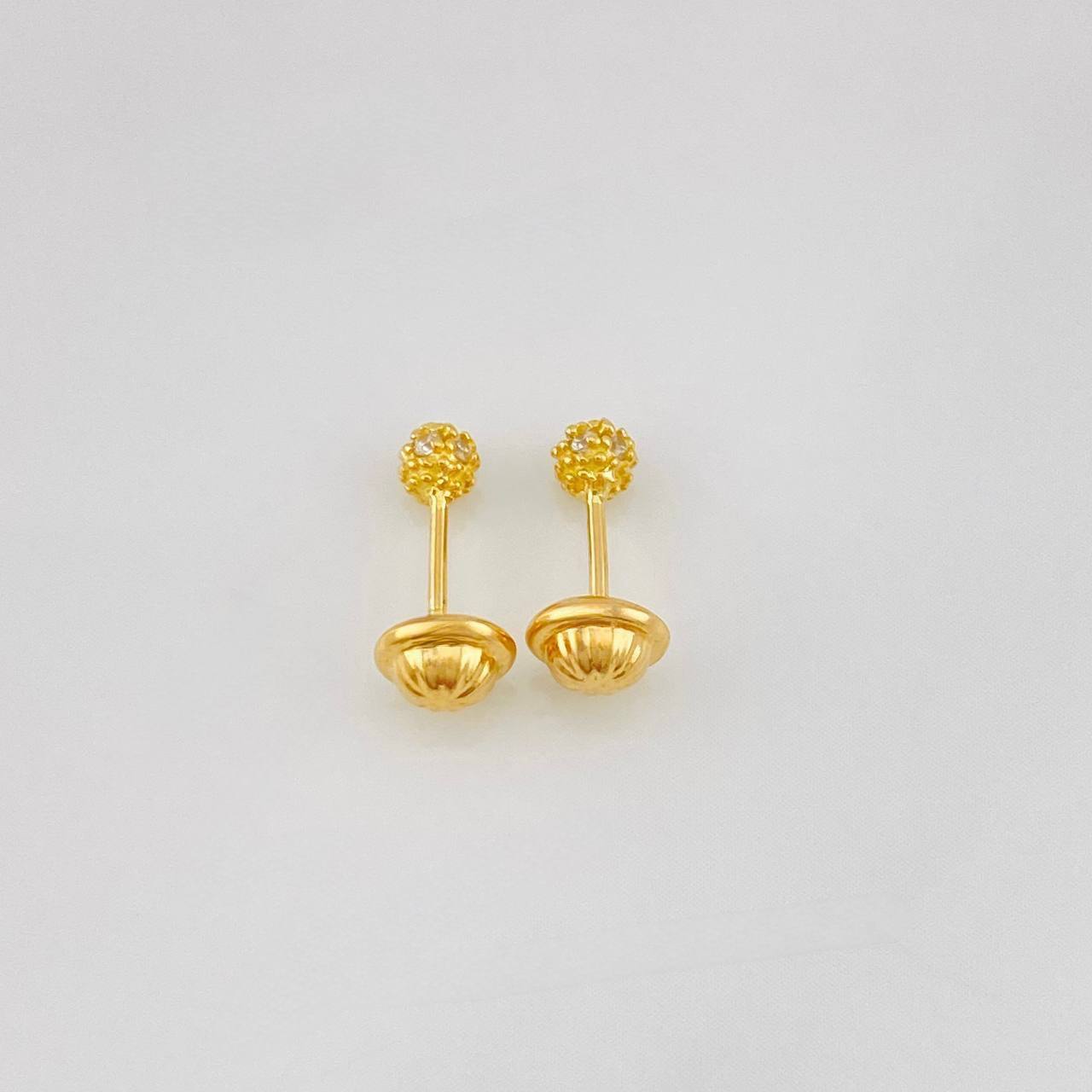 Topos Bolas Doradas 0.75g / 3.3mm Oro Amarillo 18K