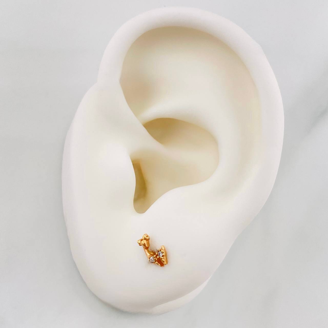 Topos Venado 0.8g / 6.76mm Oro Rosa 18K