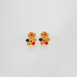 Topos Flor Tricolor 0.65g / 7.15mm Oro Rosa 18K