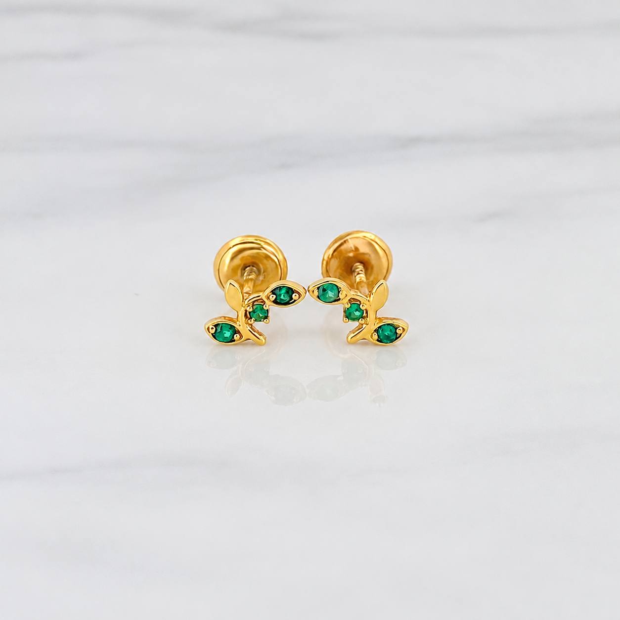 Topos Hojas 0.75g / 8.05mm Oro Amarillo 18K