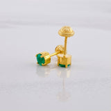 Topos Cuatro Garras Esmeraldas 48pts 1.45g / 4.7mm Oro Amarillo 18K