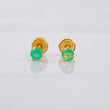 Topos Tres Garras Esmeraldas 27pts 0.75g / 3.9mm Oro Amarillo 18K