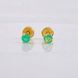 Topos Tres Garras Esmeraldas 27pts 0.75g / 3.9mm Oro Amarillo 18K