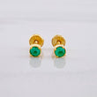 Topos Cuatro Garras Esmeraldas 21pts 1g / 3.5mm Oro Amarillo 18K