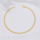 Pulso Cubano 1.1g / 19.7cm / 2.4mm Oro Amarillo 18K