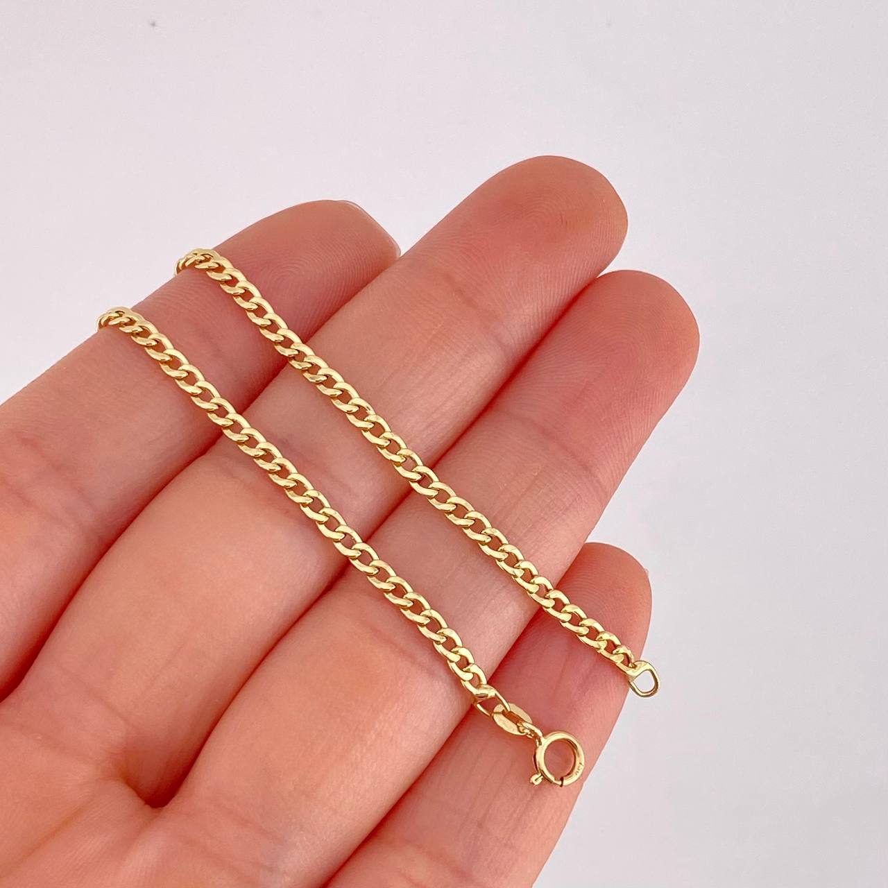 Pulso Cubano 1.05g / 19.2cm / 2.5mm Oro Amarillo 18K