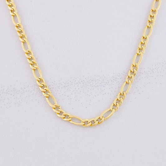 Cadena Figaro 2.65g / 60cm / 2.5mm Oro Amarillo 18K
