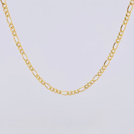 Cadena Figaro 2.75g / 60cm / 2.6mm Oro Amarillo 18K