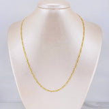 Cadena Figaro 2.3g / 50cm / 2.6mm Oro Amarillo 18K