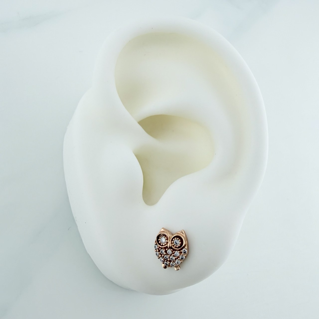 Topos Buho 1.4gr / 7.6mm Oro Rosa 18K %