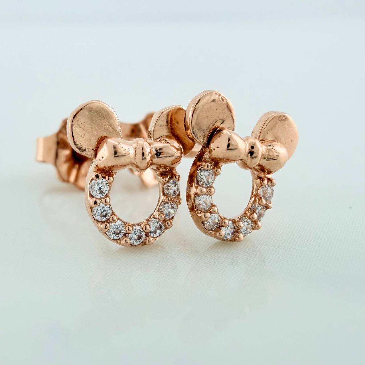 Topos Silueta Ratona 1.2gr / 7.55mm Oro Rosa 18K %