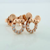 Topos Silueta Ratona 1.2gr / 7.55mm Oro Rosa 18K %
