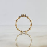 Anillo Cruz 2.5gr / T5 1/2 / Esferas Circones Negros Oro Amarillo ©