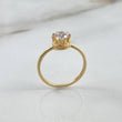 Anillo Solitario Corona Real 2.15gr / T7 / Circon Blanco Oro Amarillo ©