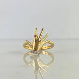 Anillo Mano 2.8gr / T5 3/4 / Circones Blancos Fucsia Dos Oros Amarillo Blanco ©