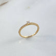 Anillo Solitario Churumbela 1.5gr / T6 1/4 / Circones Blancos Oro Amarillo ©
