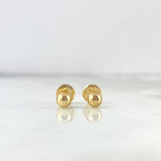 Topos Bola Lisa 0.45gr / 4mm Oro Amarillo 18K
