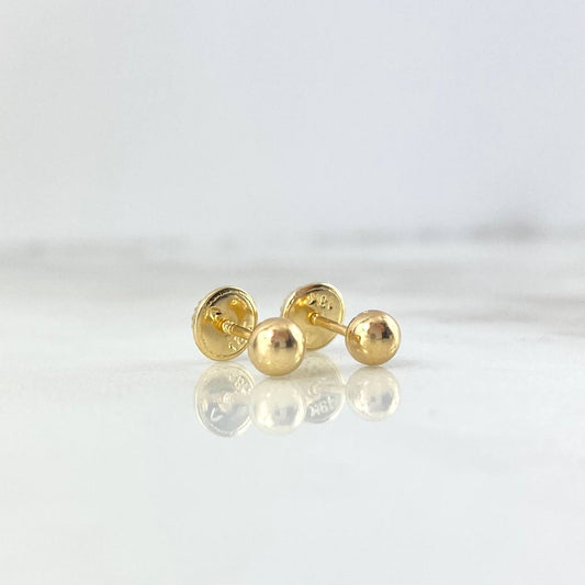 Topos Bola Lisa 0.5gr / 4mm Oro Amarillo ©