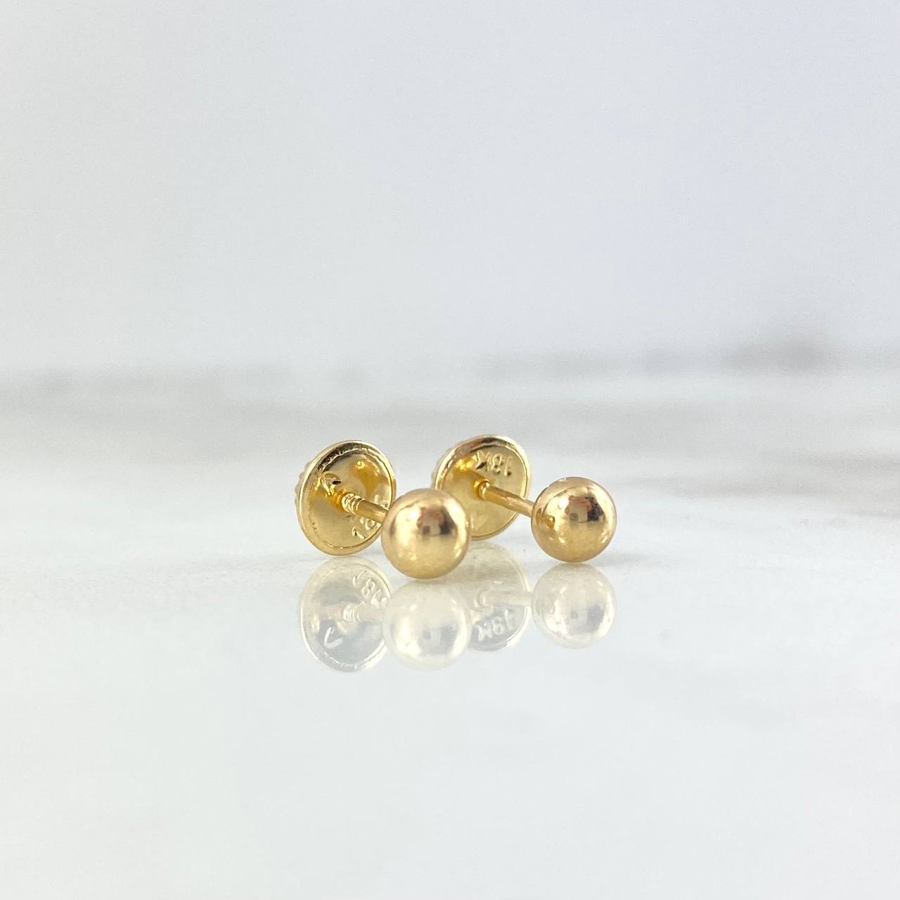 Topos Bola Lisa 0.45gr / 4mm Oro Amarillo 18K ©