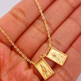Cadena Aro Seguido Escapulario 5.5gr / 42.5cm / 0.8mm Oro Amarillo 18K %