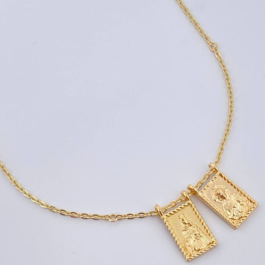 Cadena Escapulario Aro Seguido 5.15gr / 42.5cm / 1.5mm Oro Amarillo 18K &