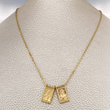 Cadena Aro Seguido Escapulario 5.5gr / 42.5cm / 0.8mm Oro Amarillo 18K %