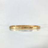 Pulso Aro Tornillo 12.05gr / 19cm / 4.4mm Hexagono Circones Blancos Oro Amarillo