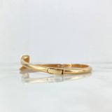 Pulso Aro Clavo 13.3gr / 18cm / 4mm Hexagono Circones Blancos Oro Amarillo