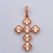 Dije Cruz Trebol 4.55gr / 4.1cm / Oro Rosa Nac.Esp. 18K %