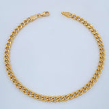 Pulso Cubano 3.85gr / 19.4cm / 3mm Oro Amarillo +1 18K $
