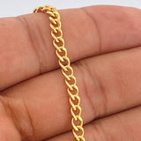 Pulso Cubano 3.85gr / 19.4cm / 3mm Oro Amarillo +1 18K $