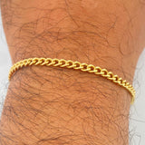 Pulso Cubano 3.85gr / 19.4cm / 3mm Oro Amarillo +1 18K $