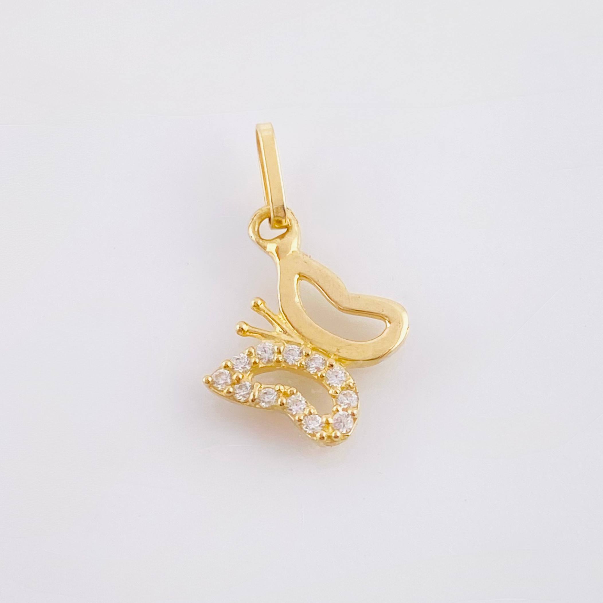 Dije Mariposa 0.5gr / 1.2cm / Oro Amarillo 18K *
