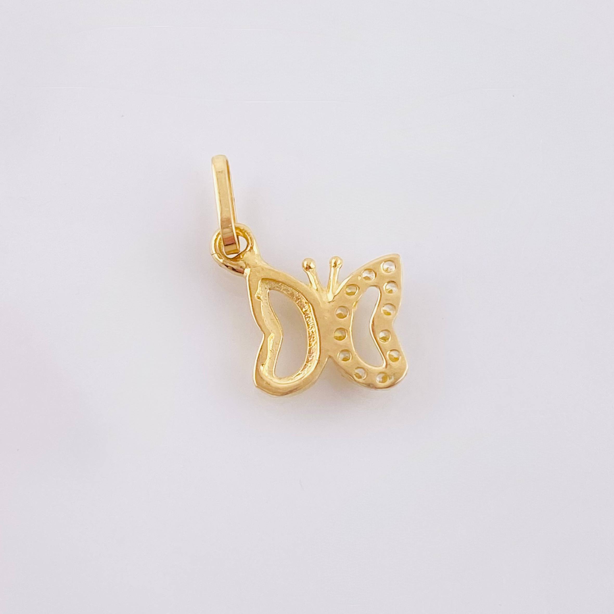 Dije Mariposa 0.5gr / 1.2cm / Oro Amarillo 18K *