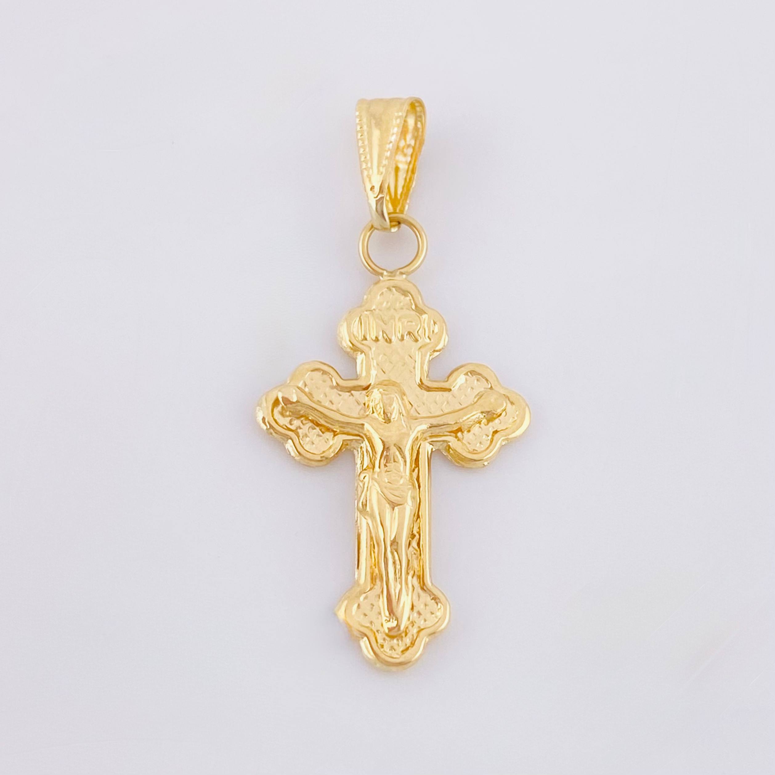 Dije Cruz Cristo 1.05gr / 3cm / Oro Amarillo 18K *