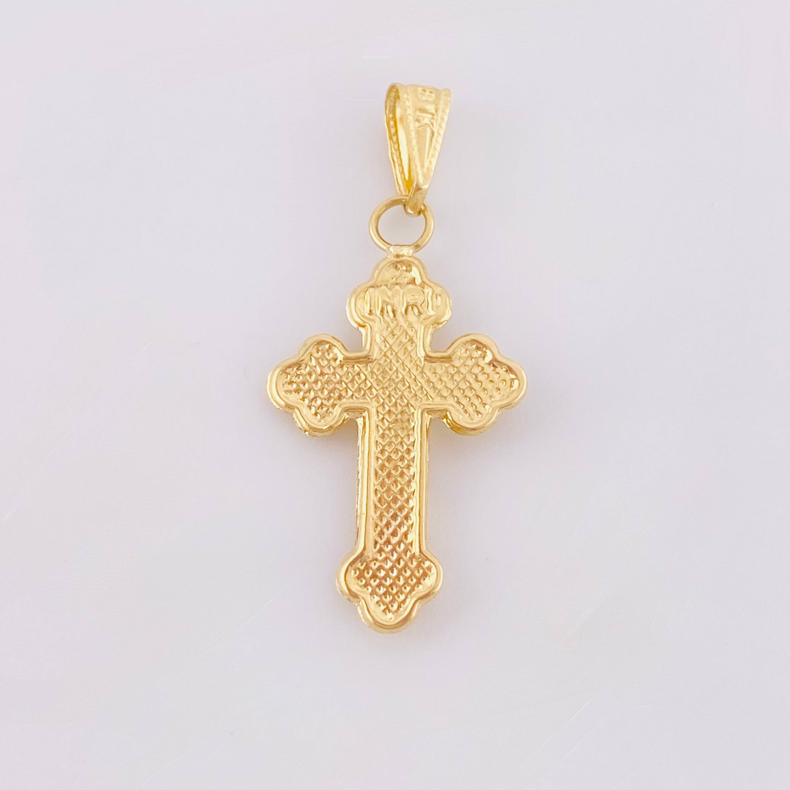 Dije Cruz Cristo 1.05gr / 3cm / Oro Amarillo 18K *