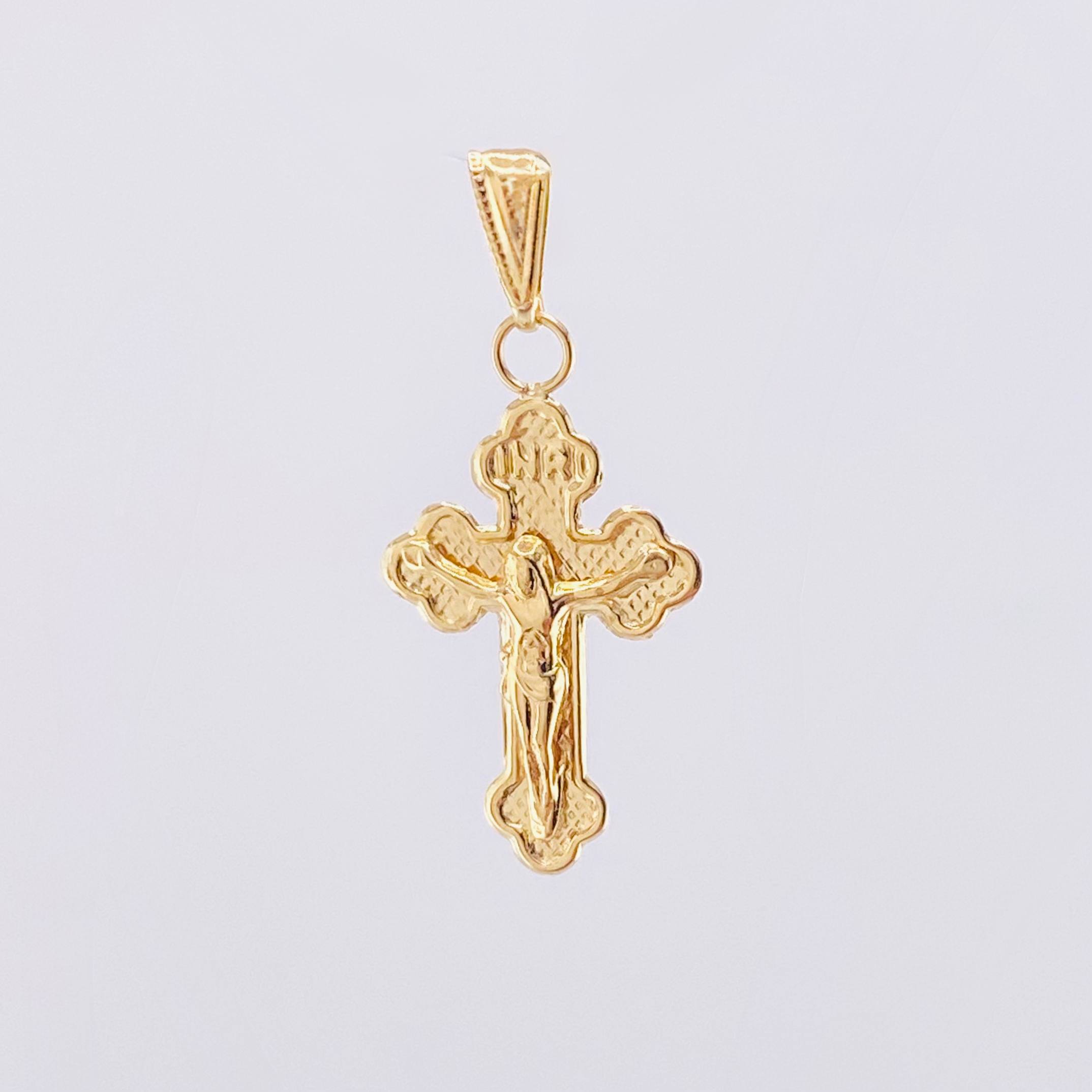 Dije Cruz Cristo 1.05gr / 3cm / Oro Amarillo 18K *
