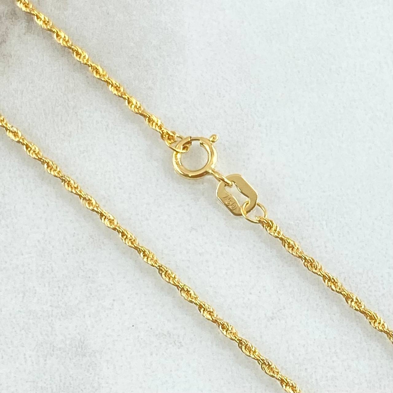 Set Cadena y Dije Lazo + Corazón Troquelado 1.4gr / Oro 18K (Oferta) -