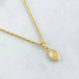 Set Cadena y Dije Lazo + Virgen Milagrosa 1.35gr / Oro 18K (Oferta) -